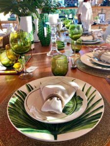 Punta del Este, Uruguay ~ fancy shops on my list!La Estena table decoration green tableware